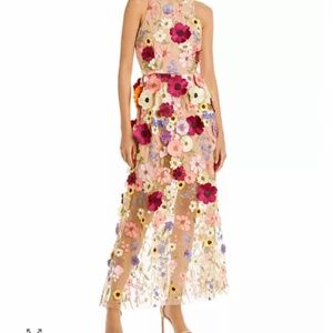 MILLY HANNAH FLORAL SLEEVELESS MAXI DRESS  SIZE 4 NWT